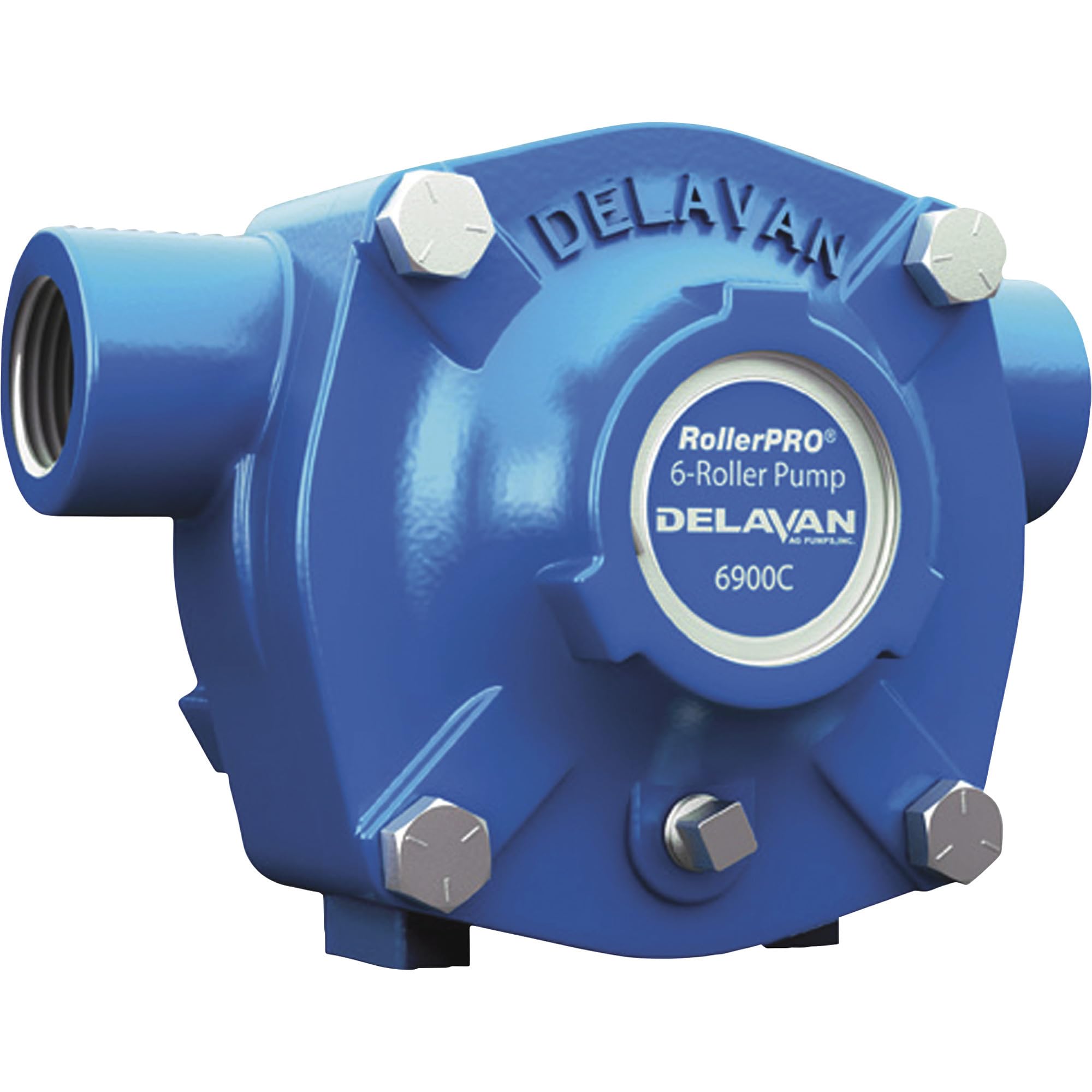 Delavan 6900C 6 Roller Pump - 150 PSI, 19.6 GPM, Cast Iron, CCW